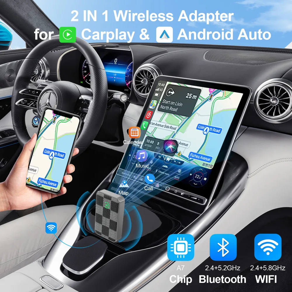 Wireless CarPlay and Android Auto adapter dongle