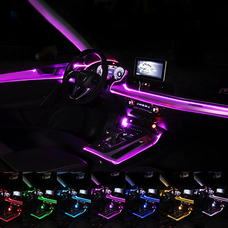 RGB ambient interior car lighting kit