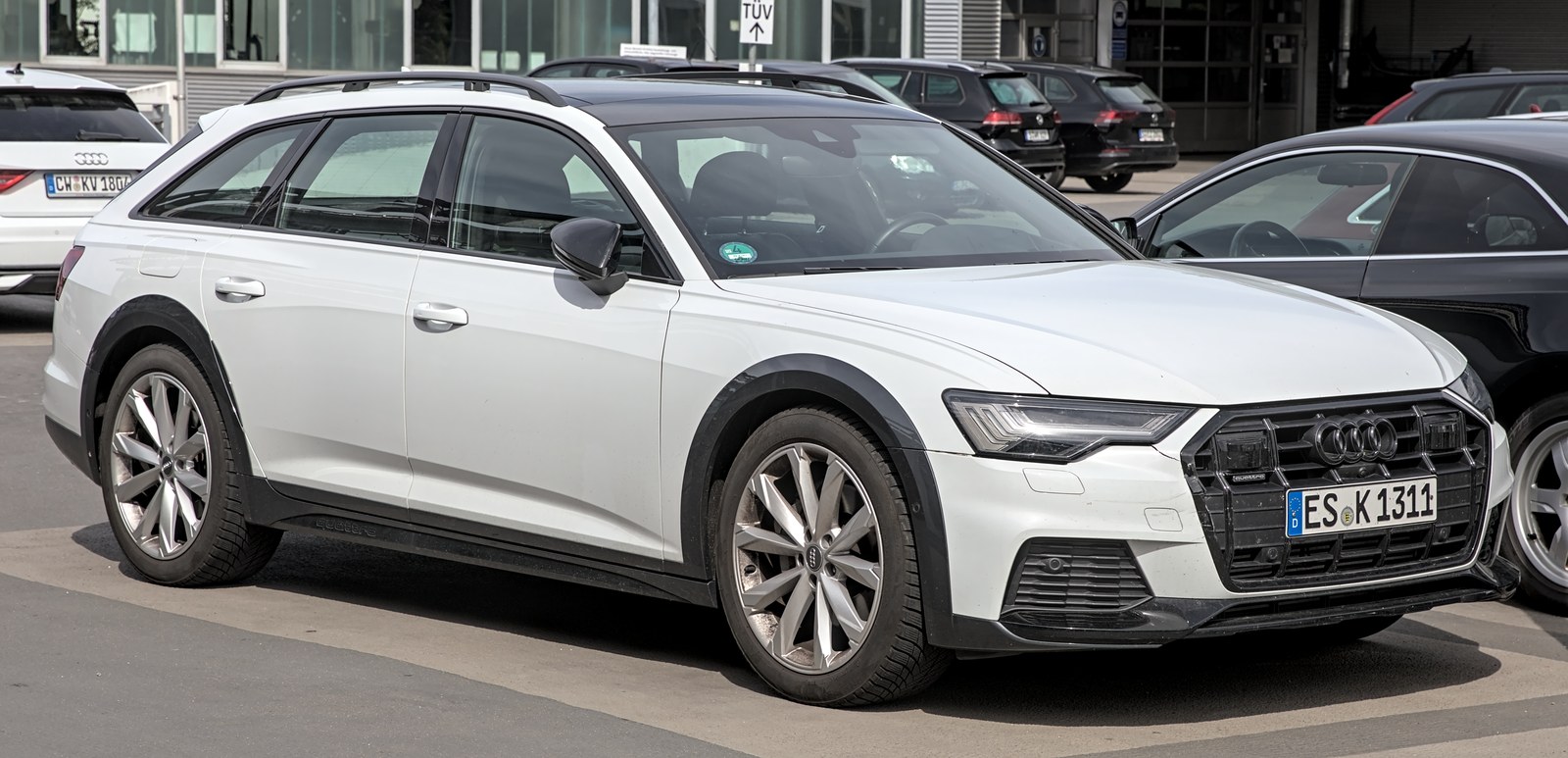 Audi A6 Allroad quattro high-riding wagon on display at a dealership